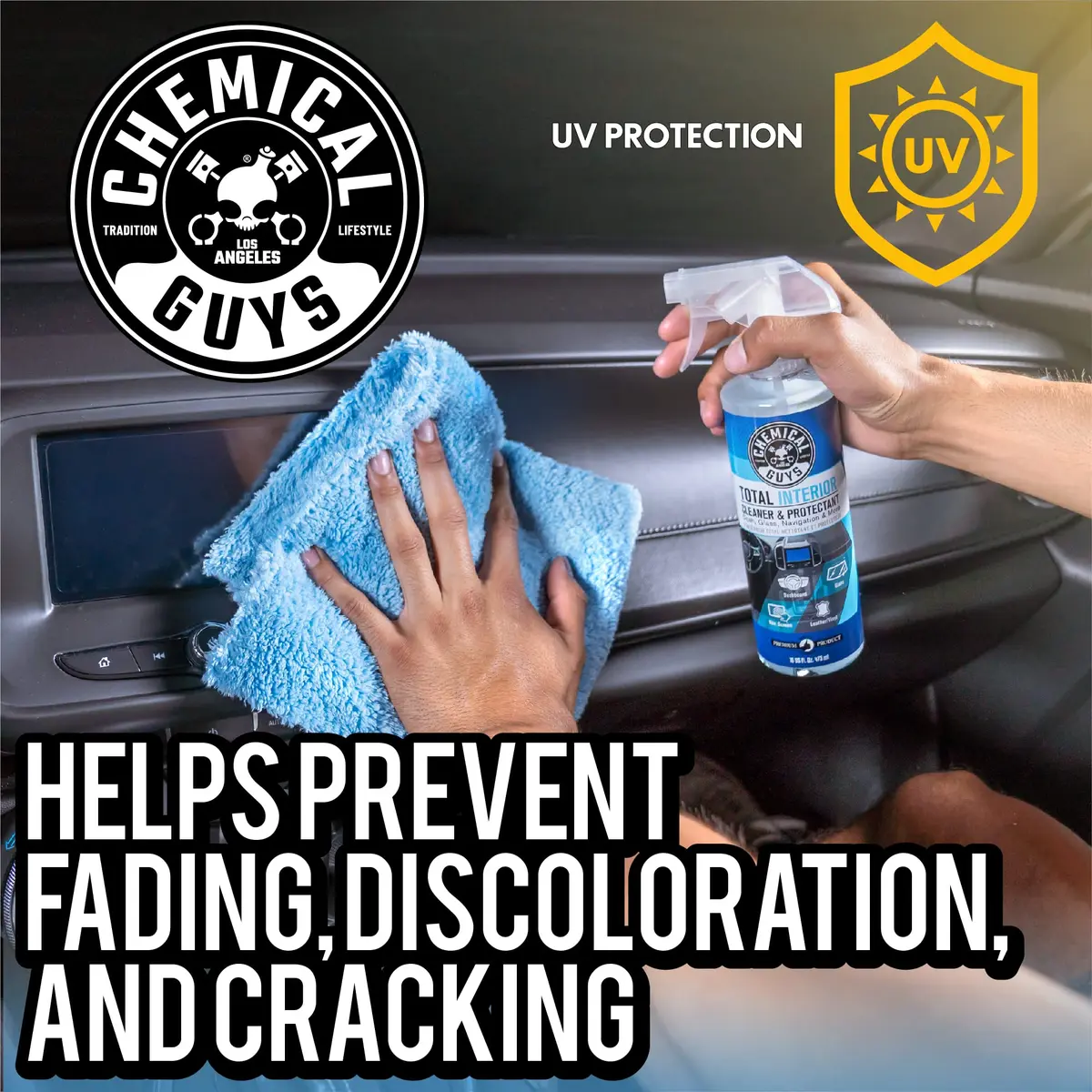 Chemical Guys Total Interior Cleaner & Protectant 16 oz | All-in-One Leather & Vinyl Surface Care - view 7