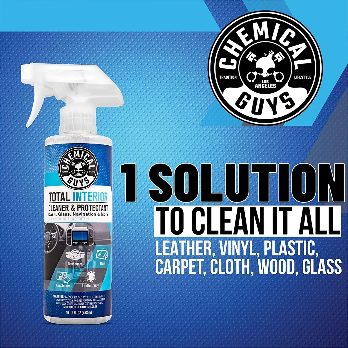 Chemical Guys Total Interior Cleaner & Protectant 16 oz | All-in-One Leather & Vinyl Surface Care - view 2