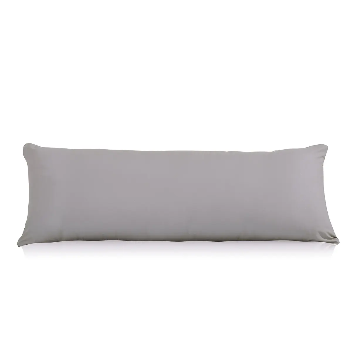 EVOLIVE Silver Grey Microfiber Body Pillow Cover 21"x54" | Ultra-Soft Breathable Microfiber - main product image