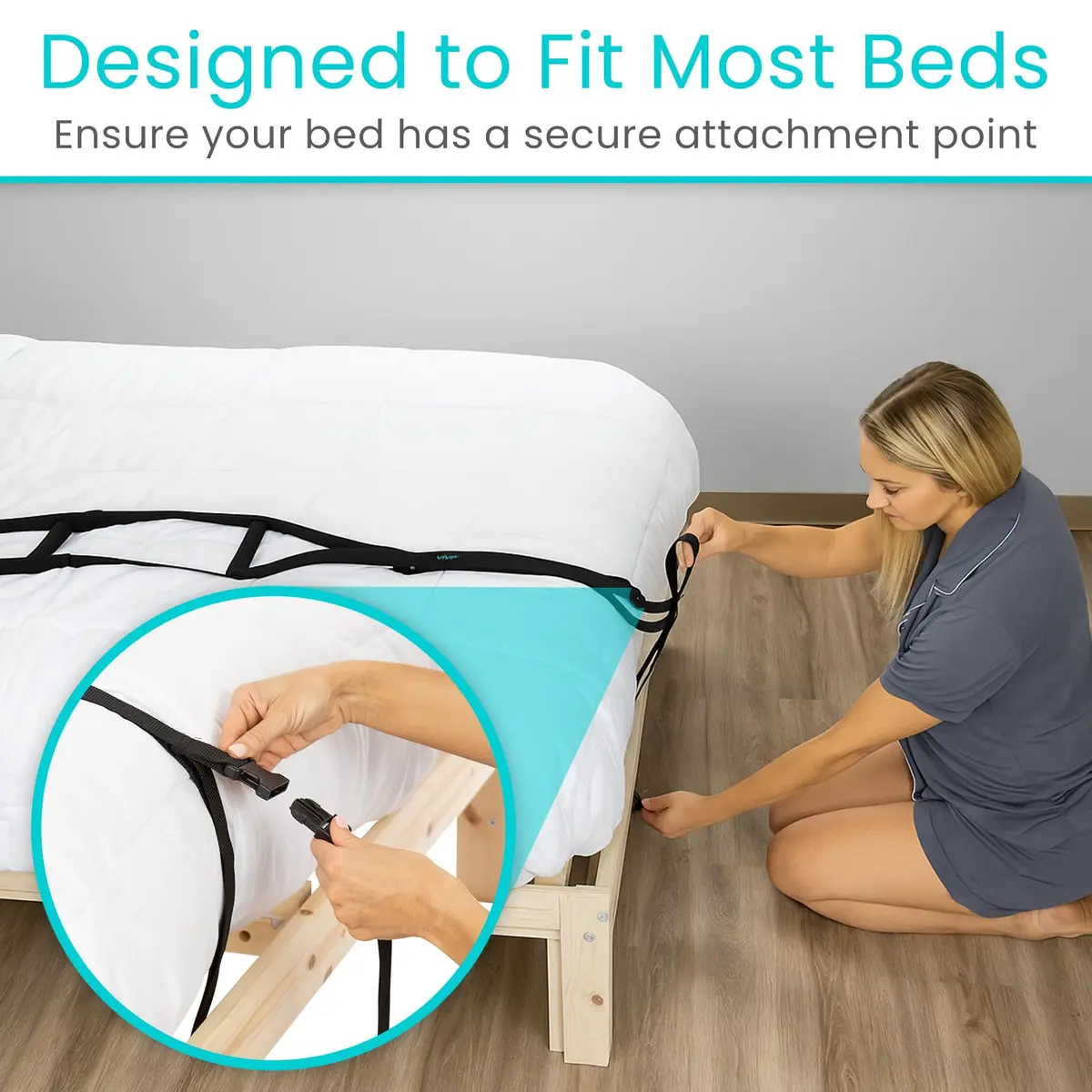 Vive Bed Ladder Assist - Pull Up Assist Device with Handle Strap Rope for Safe Mobility Support in India - view 5