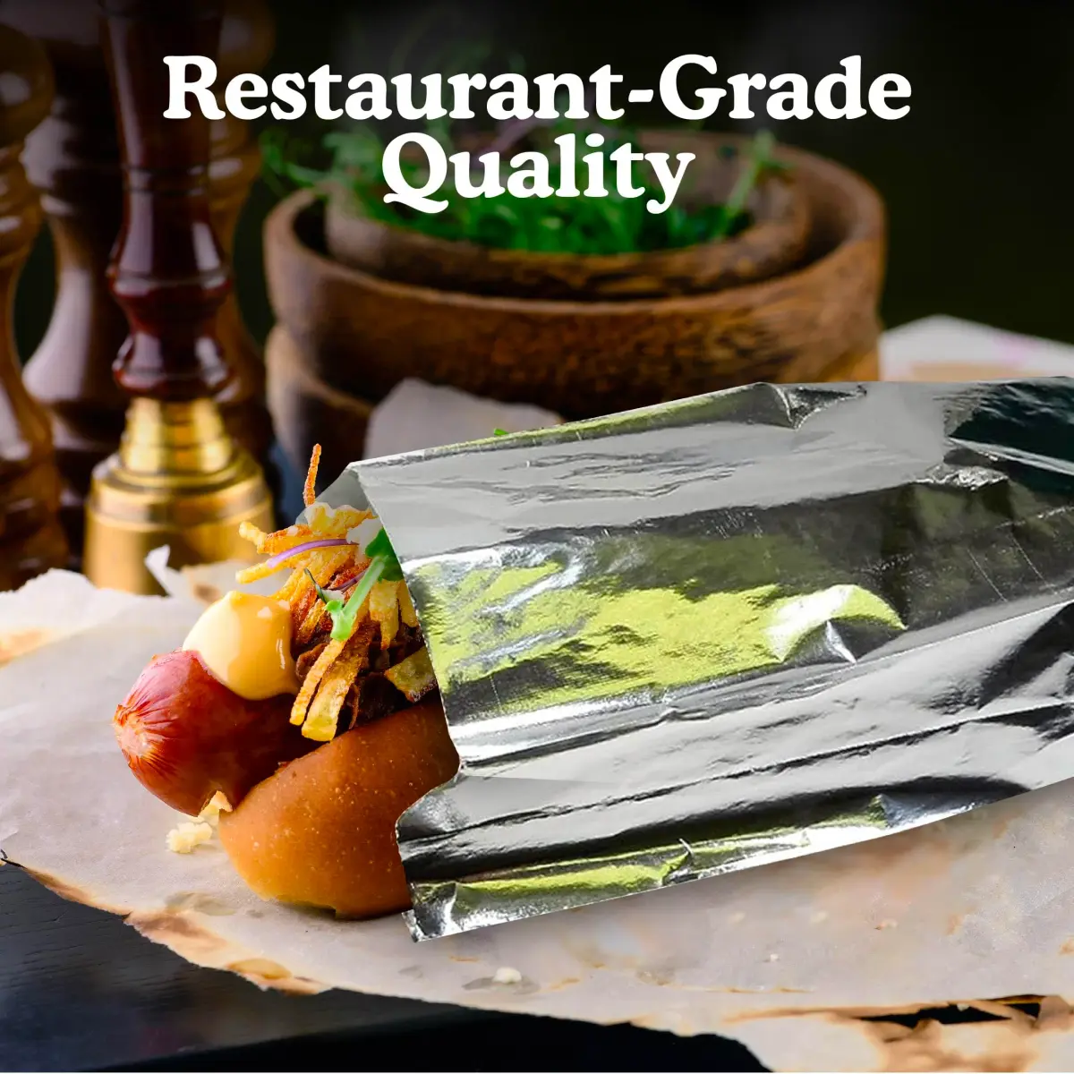 Regency Wraps Grease Resistant Serving Snack Bags, Foil-Lined, 100 Count | Keep Food Fresh & Hot - view 6