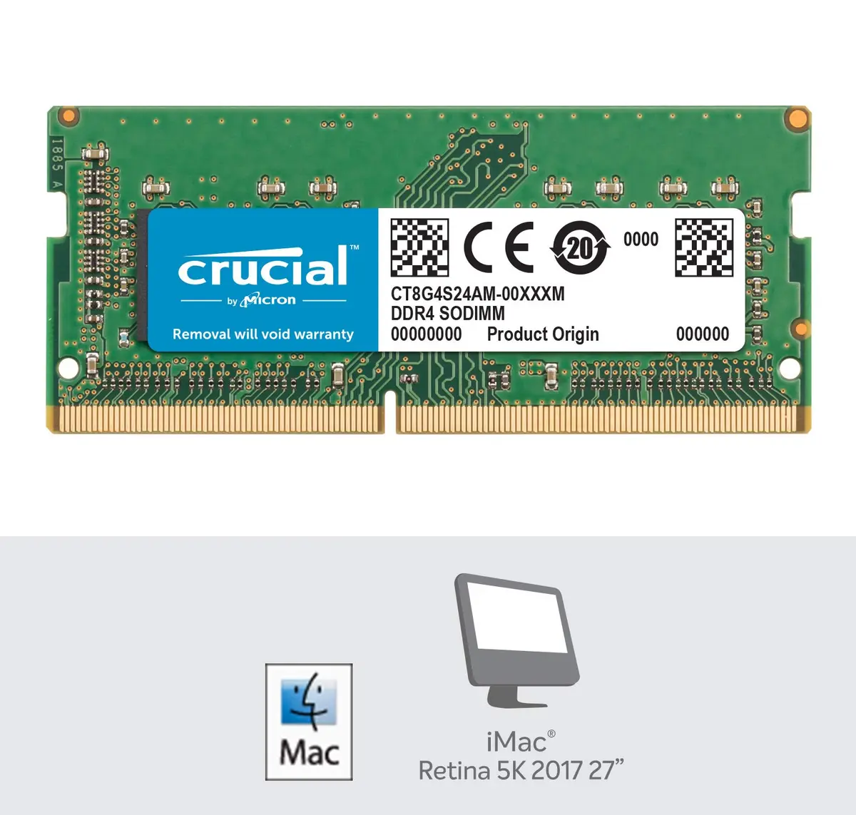 Crucial 8GB DDR4 SODIMM 2400MHz | Reliable Mac Memory Upgrade with Plug-and-Play (70-120 chars) - view 2