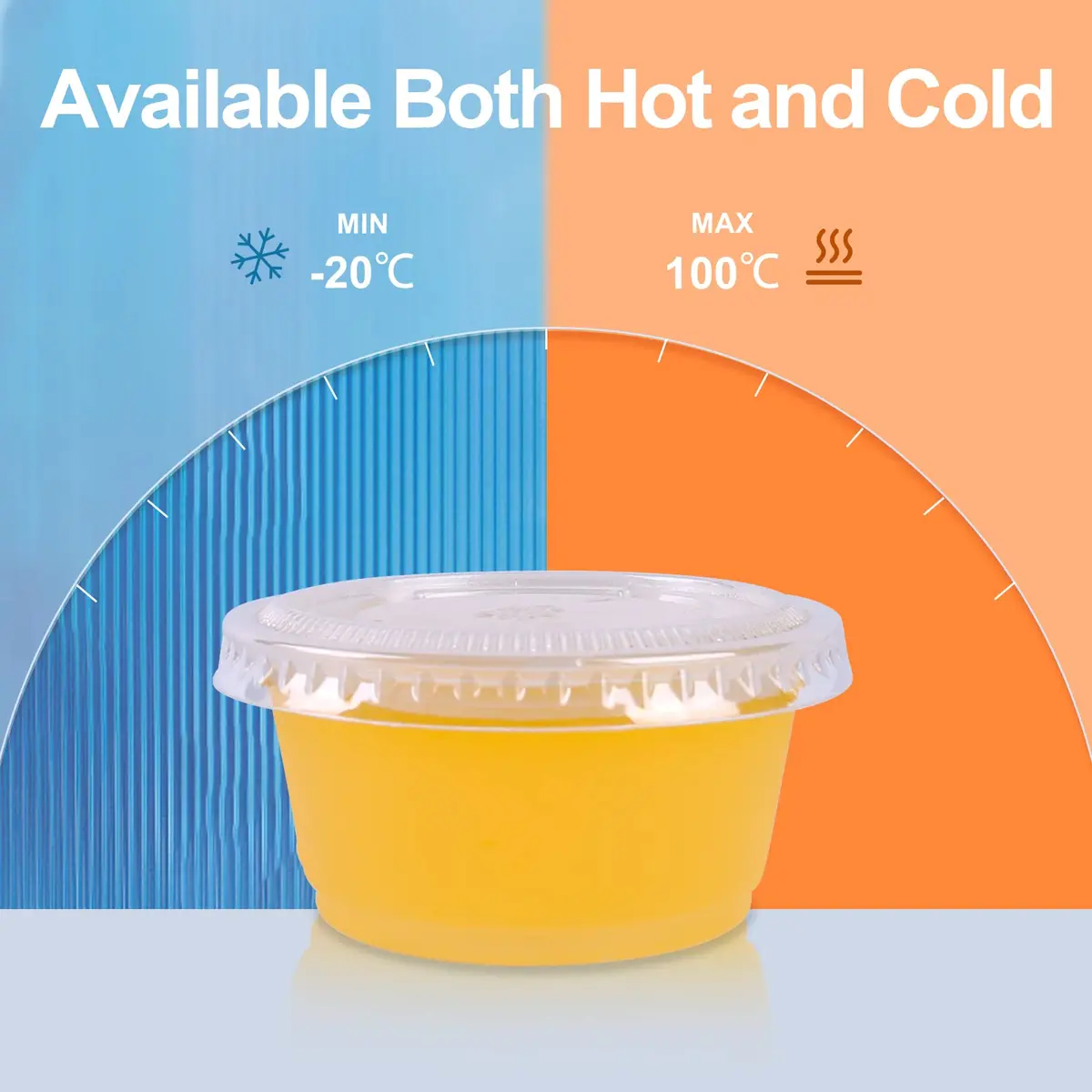 TashiBox 200 Pack of 2-Ounce Disposable Plastic Jello Shot Cups with Lids | Clear, Leak Proof, Food Grade - view 5