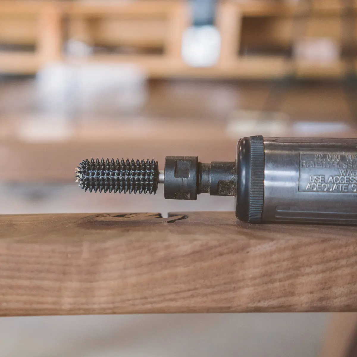 Kutzall Extreme Ball Nose Rotary Burr 1/4" Shaft, Very Coarse - 19mm (3/4") Dia. X 28.5mm (1-1/8") Length | Tungsten Carbide Wood Carving Bit - view 5