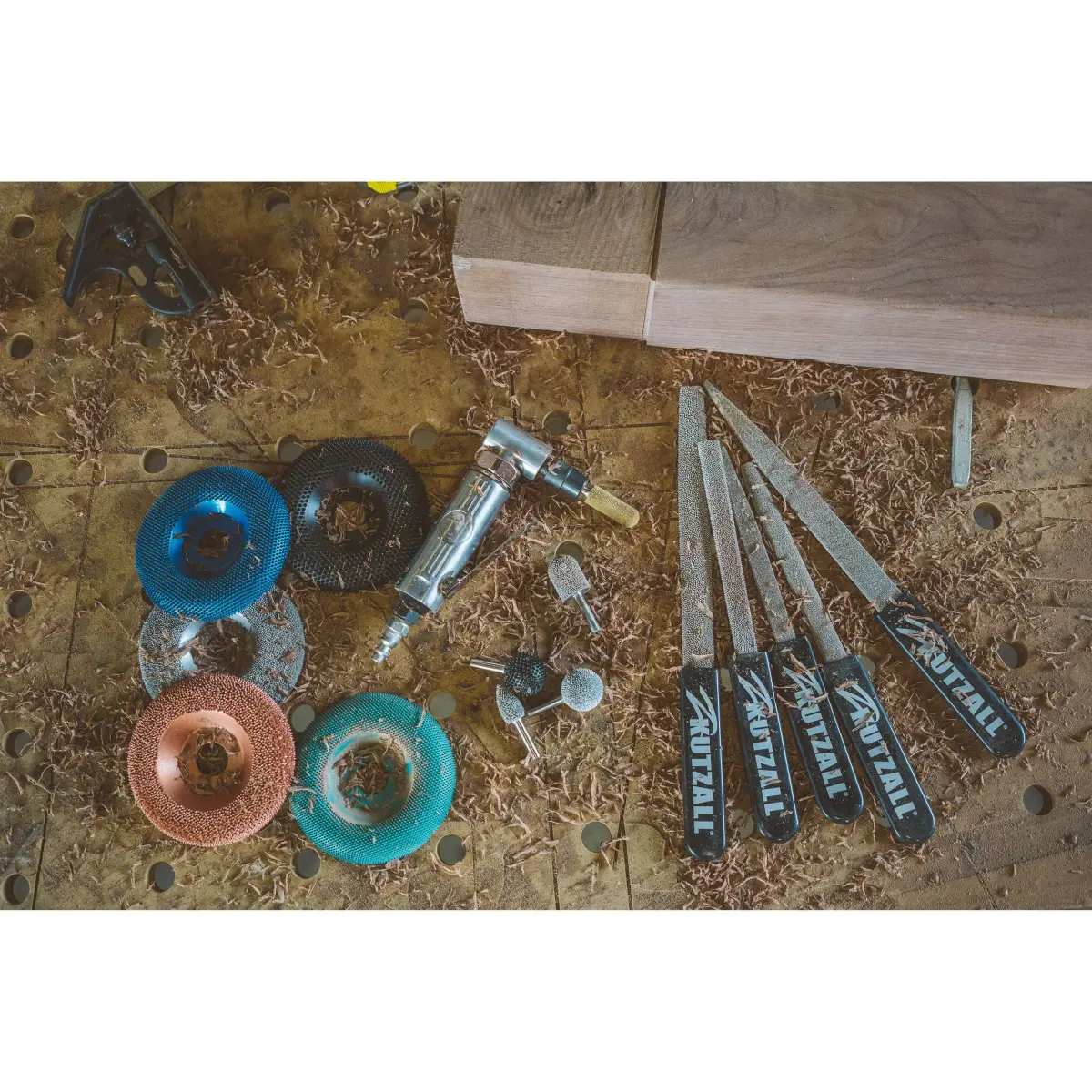 Kutzall Extreme Ball Nose Rotary Burr 1/4" Shaft, Very Coarse - 19mm (3/4") Dia. X 28.5mm (1-1/8") Length | Tungsten Carbide Wood Carving Bit - view 8