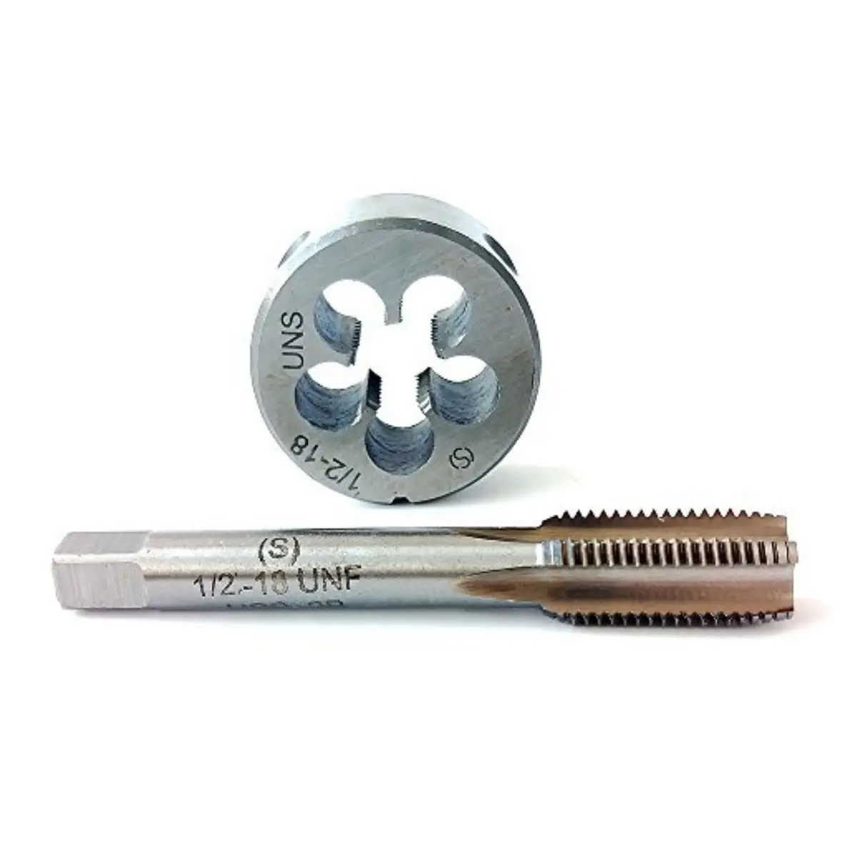 ASZLBYM 1/2-18 Tap And Die Set | HSS Round Thread Die for Machine & Hand Use (0.132kg) - main product image