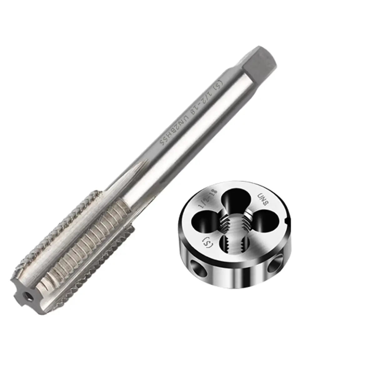 ASZLBYM 1/2-18 Tap And Die Set | HSS Round Thread Die for Machine & Hand Use (0.132kg) - view 2