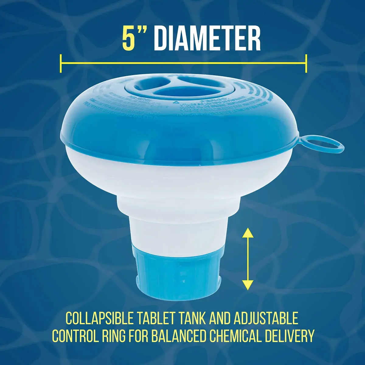 U.S. Pool Supply Pool & Spa Floating Chlorine & Bromine 1" Tablet Floater | Adjustable Chemical Dispenser for Pools & Spas - view 3