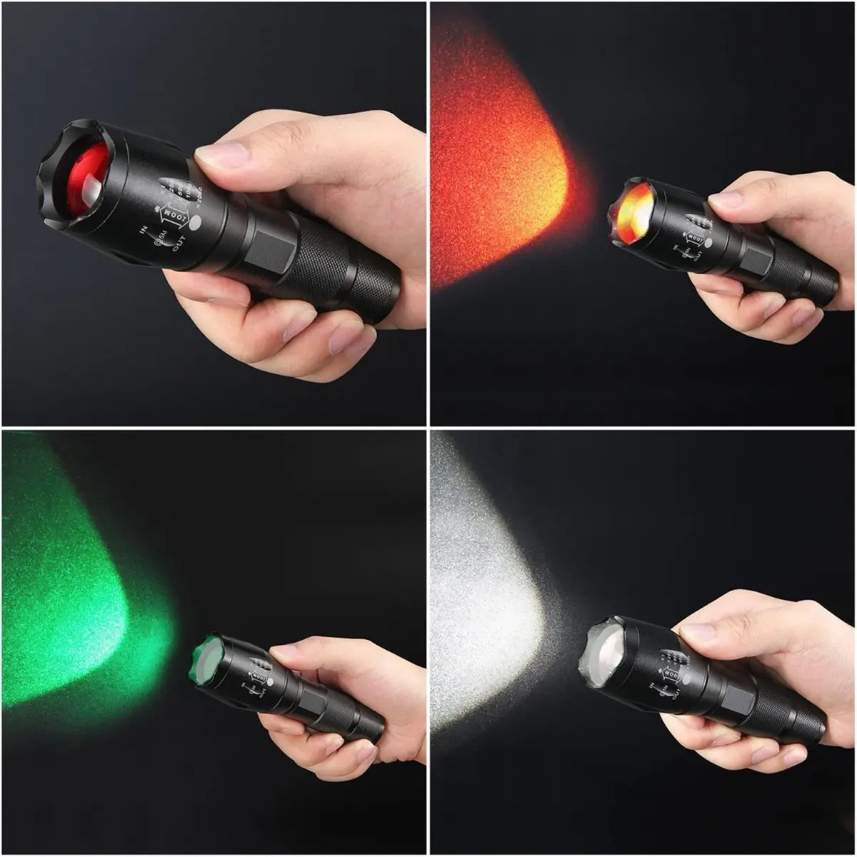 ULTRAFIRE A100 Tactical LED Flashlight 800 Lumens | Focusable, Interchangeable Lenses, Magnetic Base, Weather-Resistant - view 5