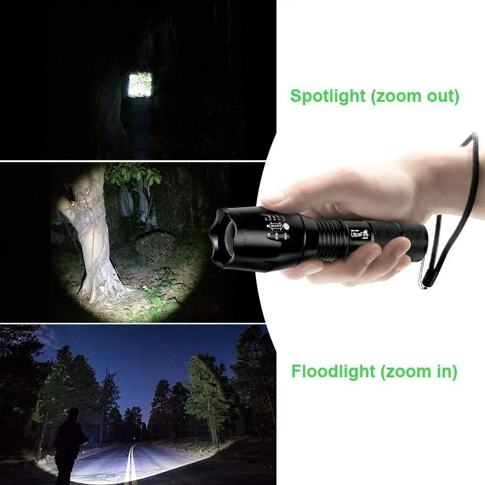 ULTRAFIRE A100 Tactical LED Flashlight 800 Lumens | Focusable, Interchangeable Lenses, Magnetic Base, Weather-Resistant - view 6