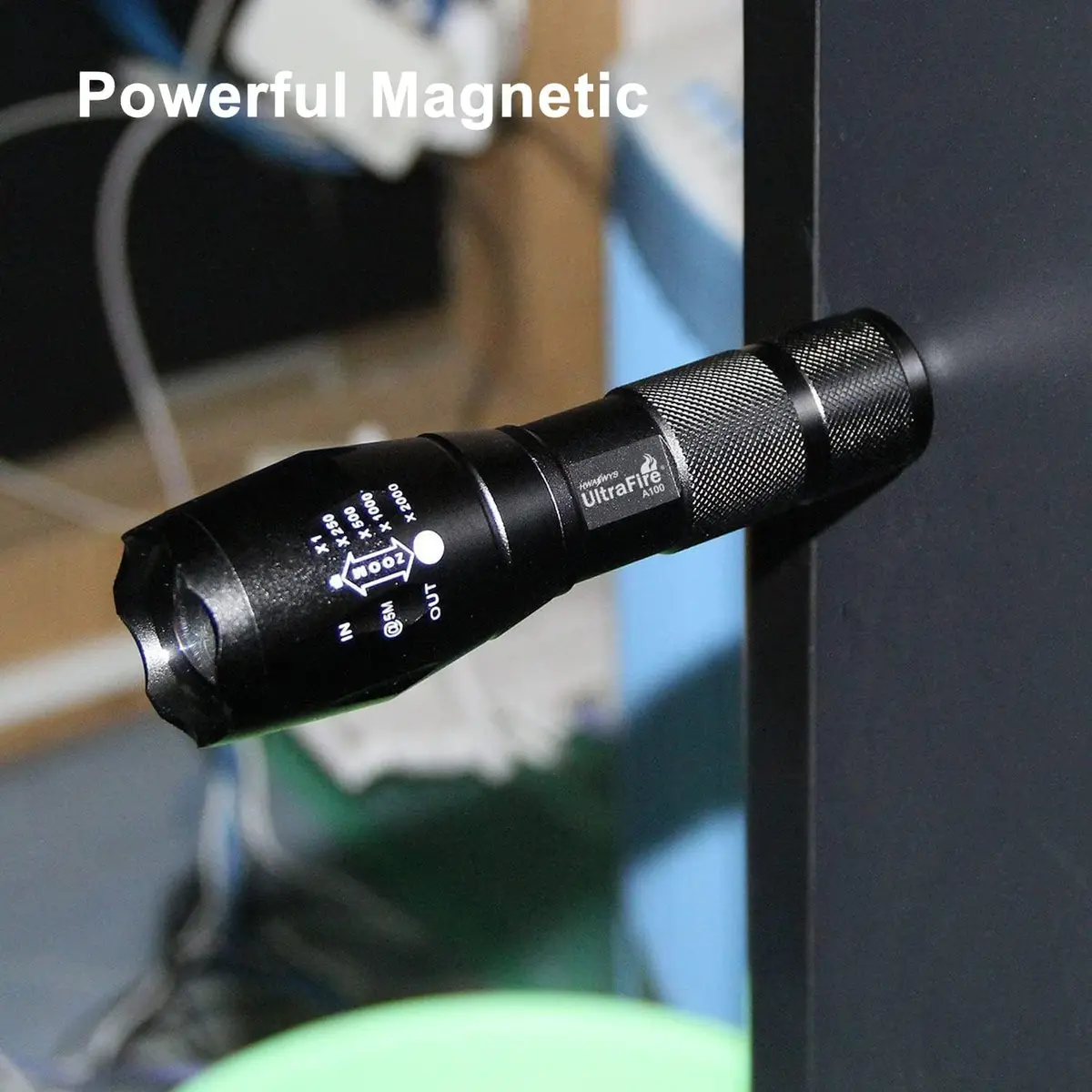 ULTRAFIRE A100 Tactical LED Flashlight 800 Lumens | Focusable, Interchangeable Lenses, Magnetic Base, Weather-Resistant - view 8