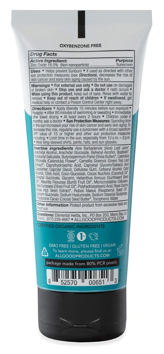 All Good Sunscreen - Sport Mineral Sunscreen Lotion, Reef Friendly, SPF 30+ for Face & Body, Water & Sweat Resistant, 2-pack (3 oz) - view 5