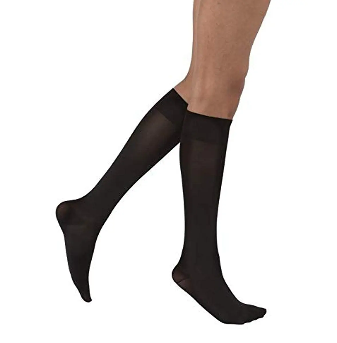 JOBST Opaque Knee High 15-20 mmHg Compression Stockings | Elegant, Moisture-Wicking, Latex-Free, Classic Black - main product image