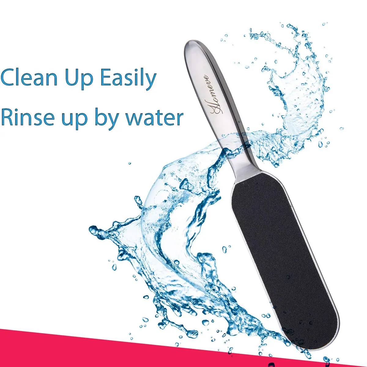 Homeve Pedicure Foot File Reusable Stainless Steel Cracked Skin Callus Remover Feet Rasp | Ergonomic & Durable - view 4