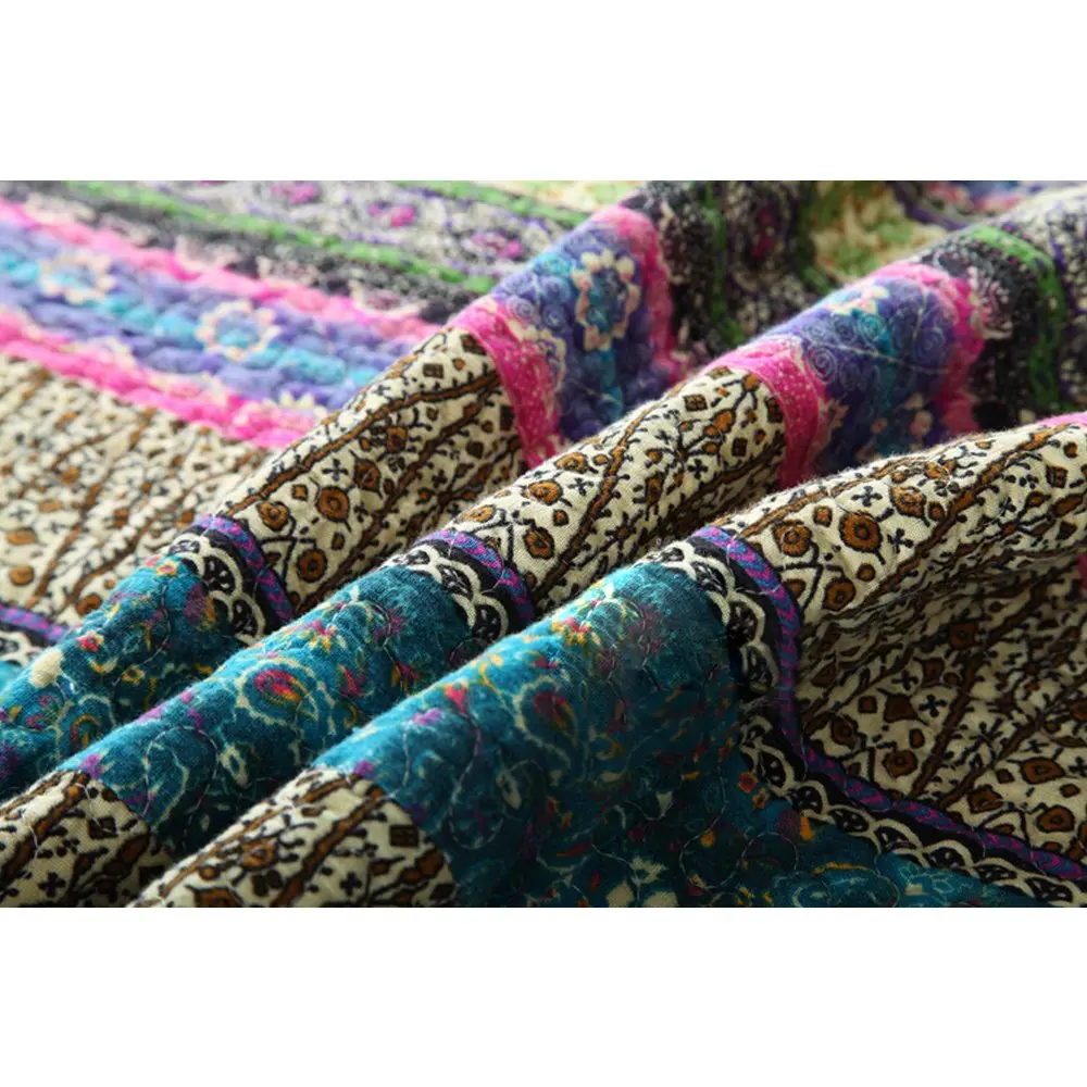 NEWLAKE King Size Bedspread Quilt Set | Patchwork Cotton & Microfiber, All Year Comfort - view 7