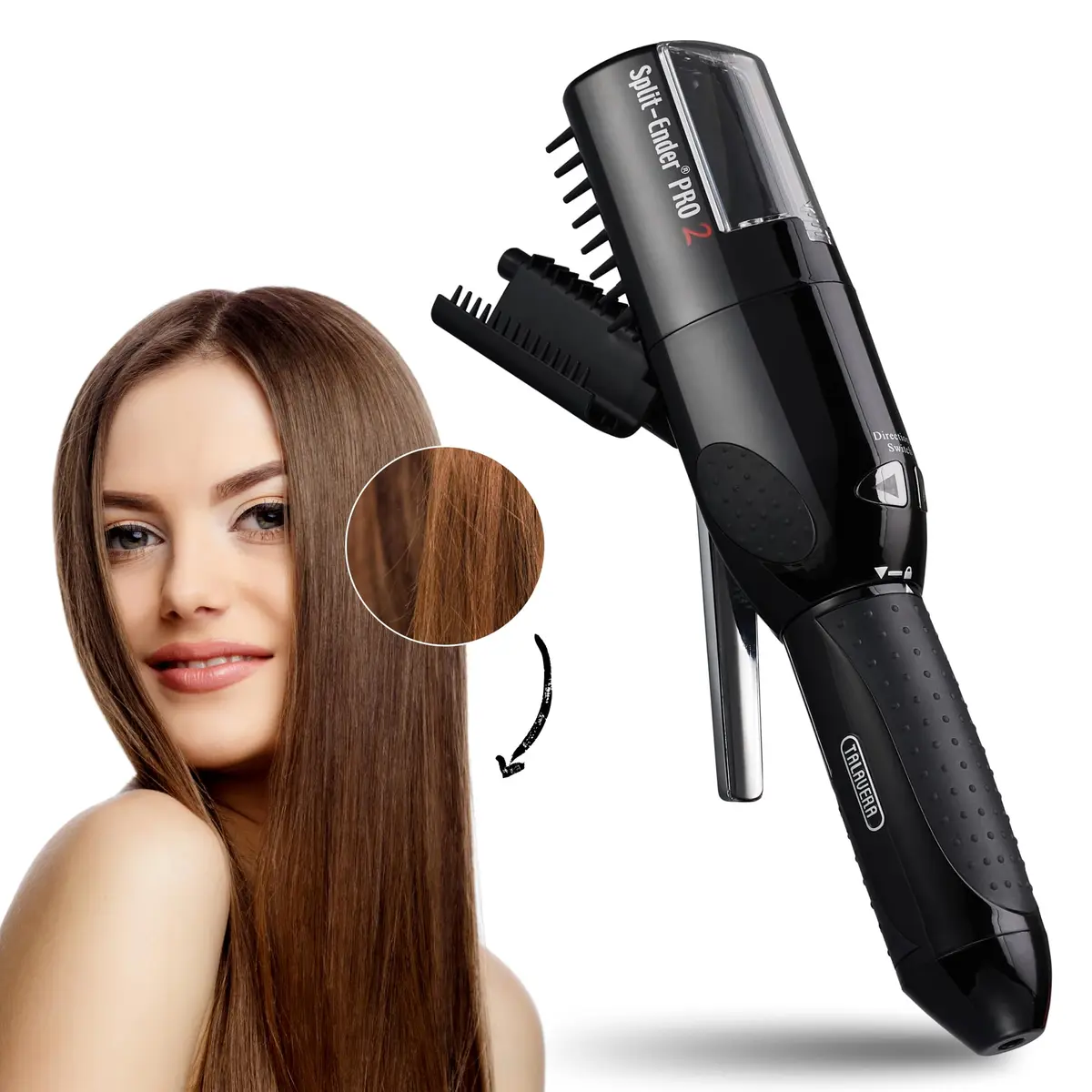 Split-Ender Pro 2 - Cordless Hair Trimmer for Damaged & Dry Hair | Safe Split End Removal (70-120c) - view 2