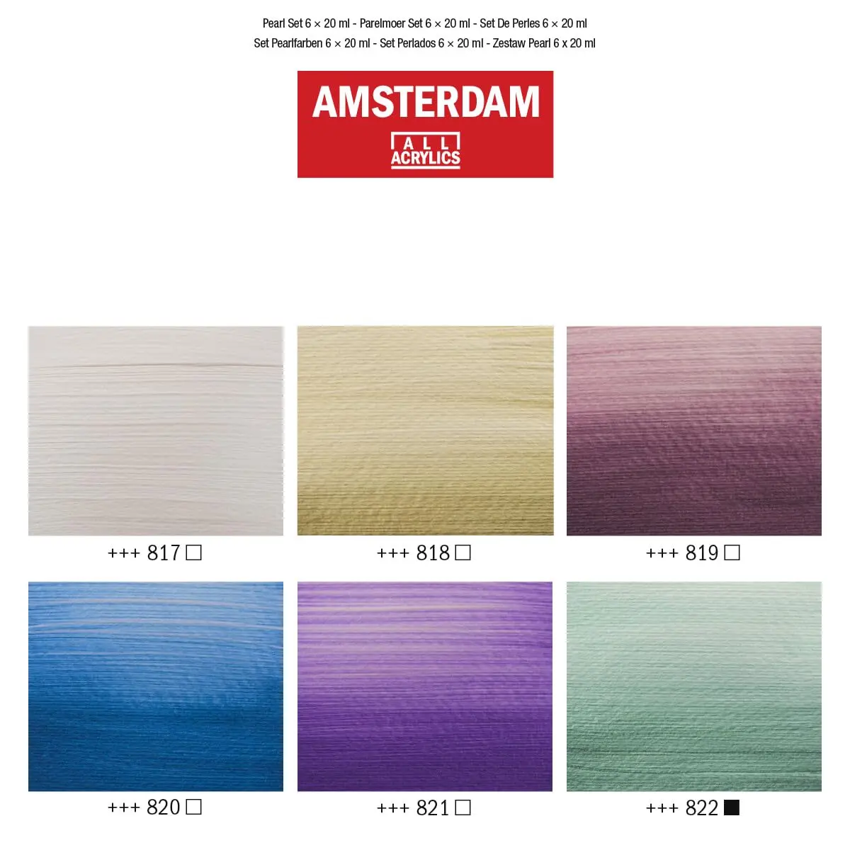 Amsterdam Standard Series Acrylic Paint Set, Pearl, 0.6 fl oz, 6 Count | Vibrant, Water-Based, Versatile for Artists - view 8