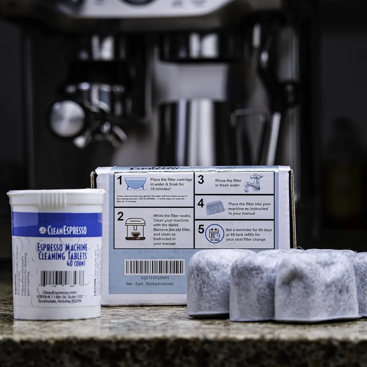 CleanEspresso Designed for Breville Cleaning Kit - 40 Tablets & 6 Water Filters | Better Tasting Espresso & Longer Machine Life - view 6