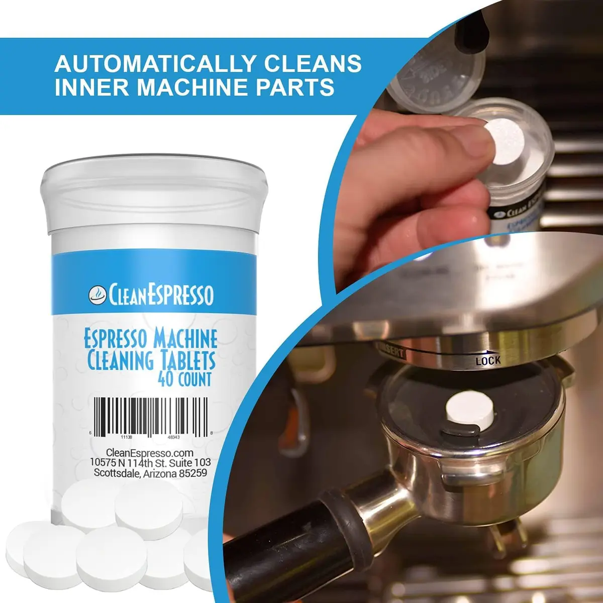 CleanEspresso Designed for Breville Cleaning Kit - 40 Tablets & 6 Water Filters | Better Tasting Espresso & Longer Machine Life - view 3