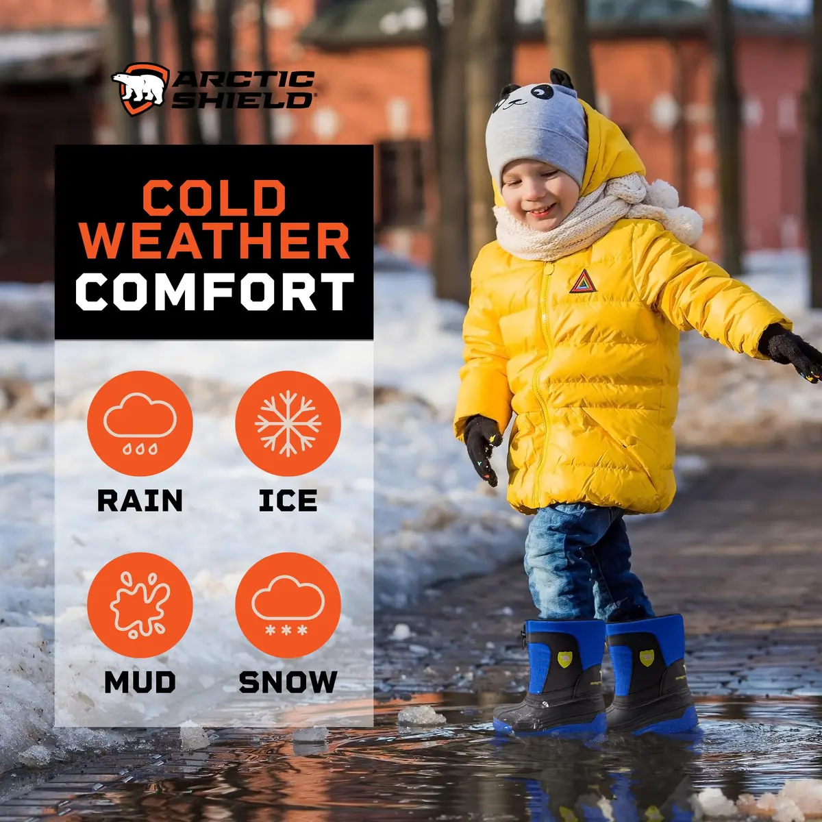 ArcticShield Kids Winter Boots Blue 11 Little Kid | Waterproof Insulated Snow Boots for Boys & Girls - view 5