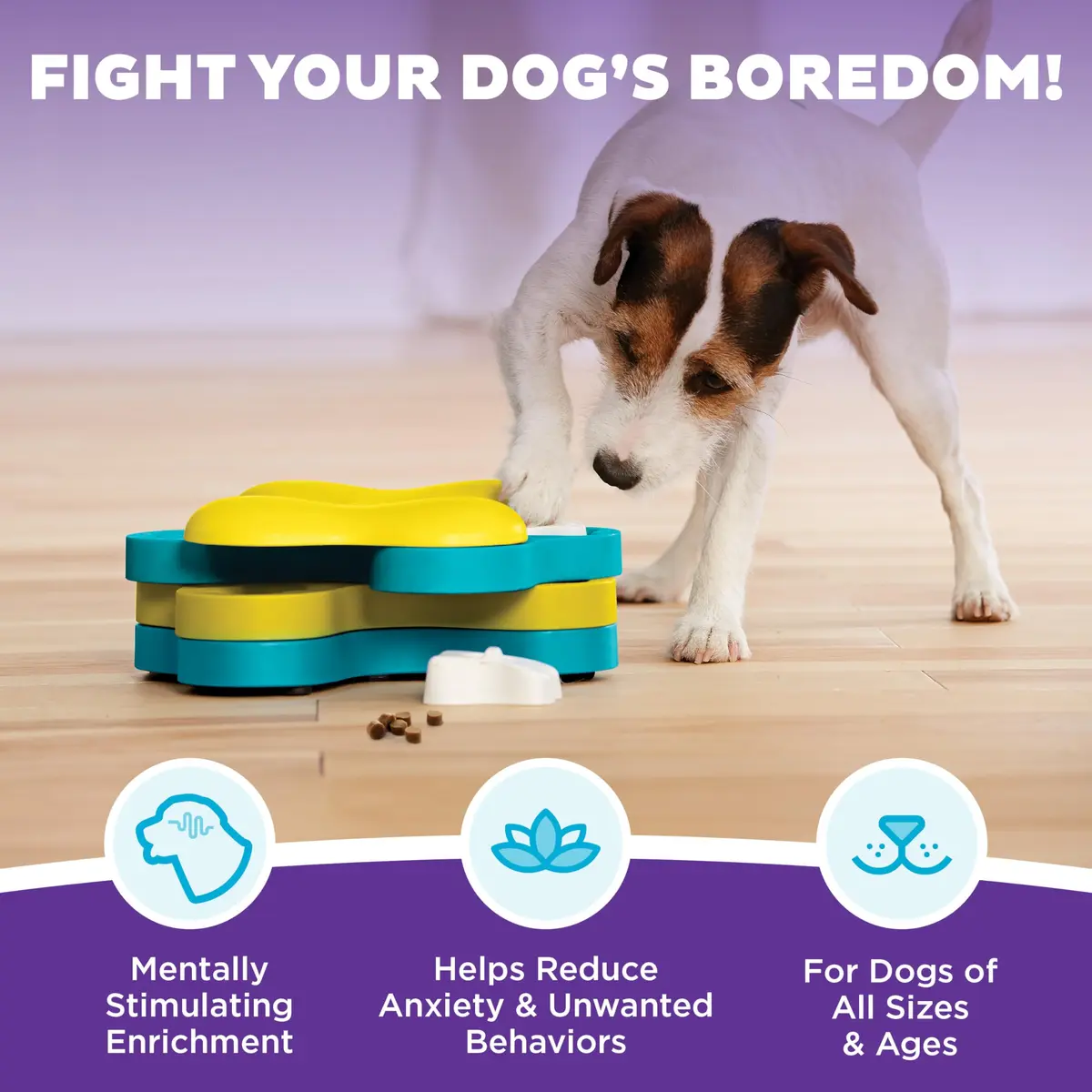 Outward Hound Nina Ottosson Dog Tornado Treat Puzzle 9.75" x 7.25" x 3.07" | Interactive Enrichment for Dogs - view 2