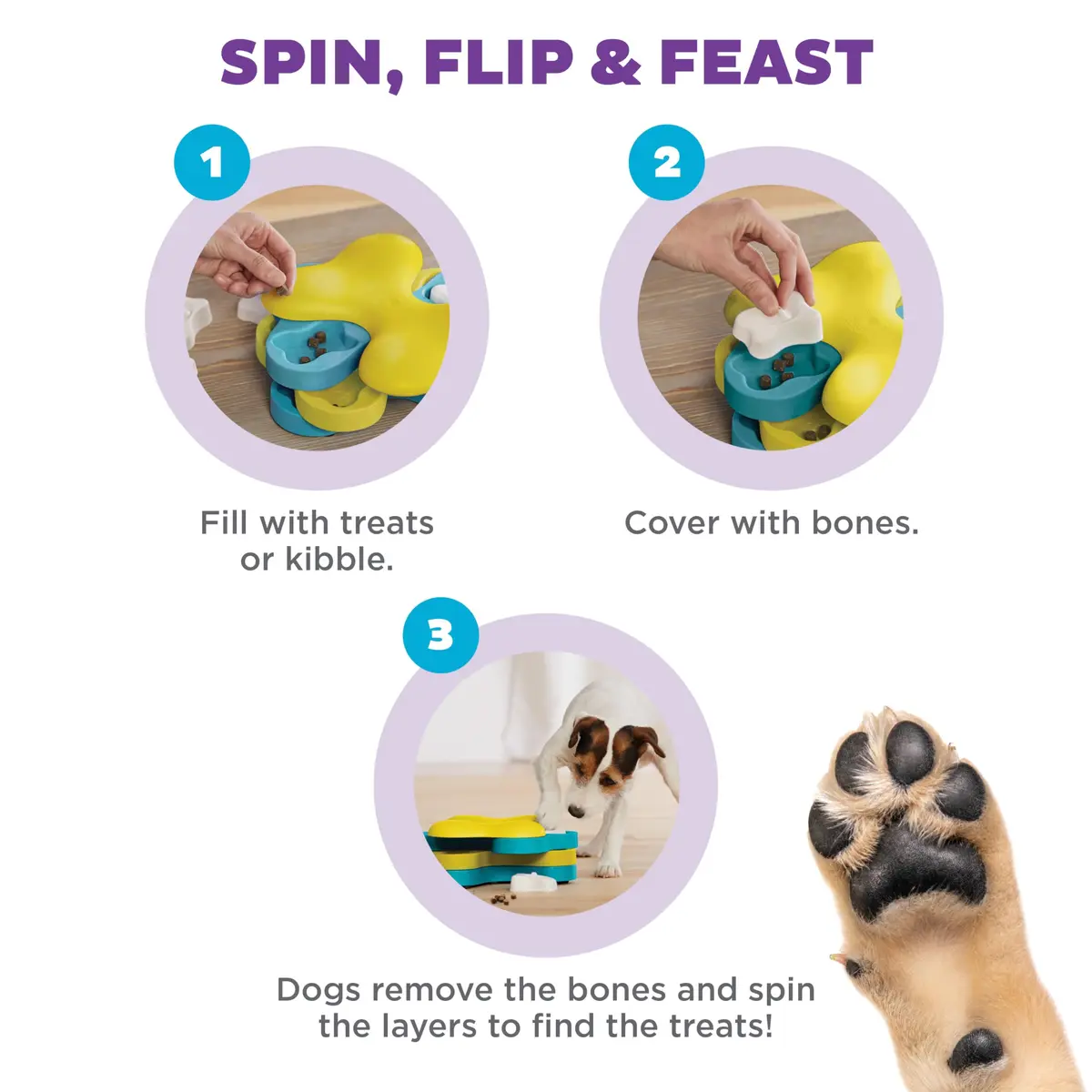 Outward Hound Nina Ottosson Dog Tornado Treat Puzzle 9.75" x 7.25" x 3.07" | Interactive Enrichment for Dogs - view 3