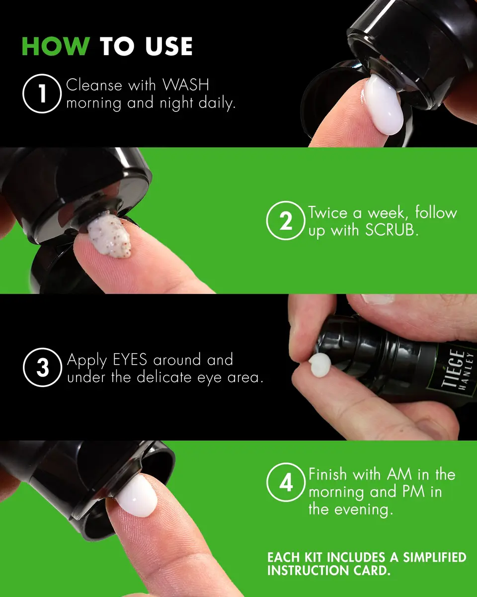 Tiege Hanley Advanced Men's Skin Care Set, 30-Day, 5 Piece Kit | Hydrate, Protect & Refresh - view 5
