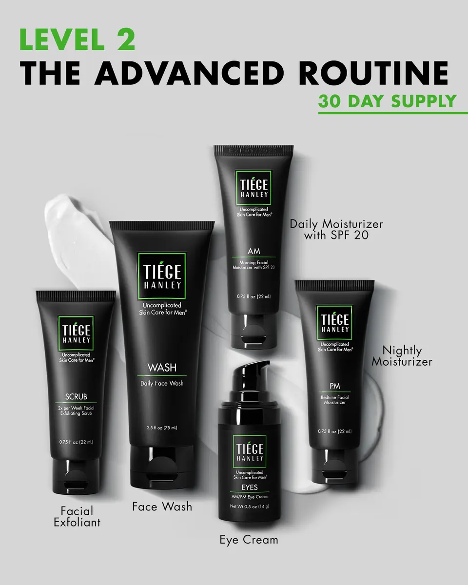 Tiege Hanley Advanced Men's Skin Care Set, 30-Day, 5 Piece Kit | Hydrate, Protect & Refresh - view 2