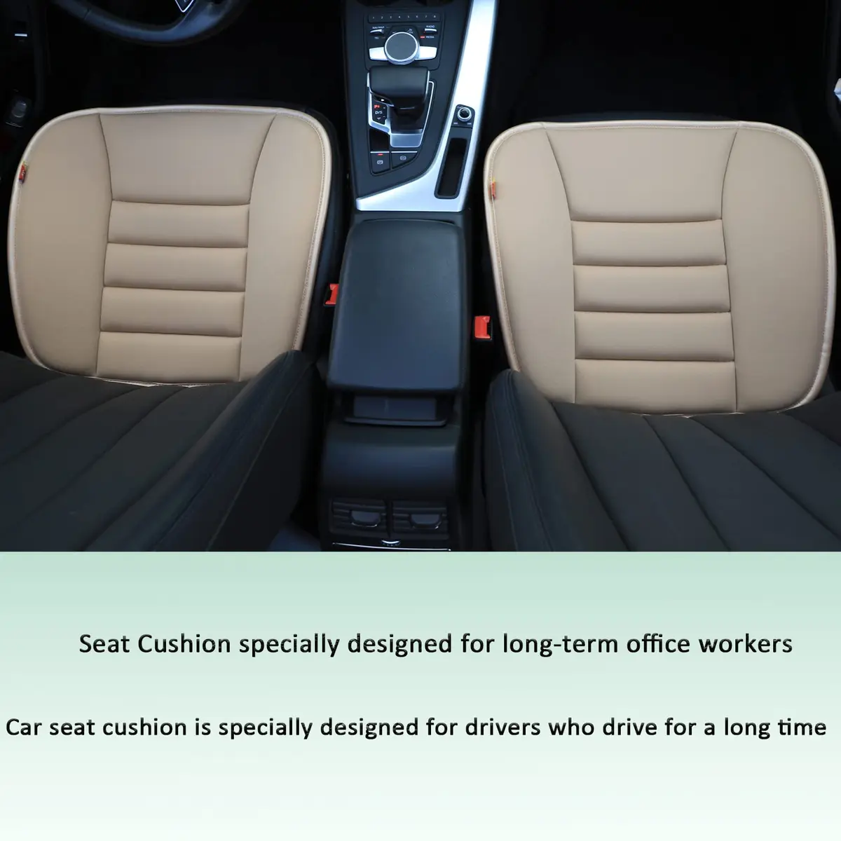 RaoRanDang Car Seat Cushion Pad with Memory Foam | Comfortable & Durable Khaki - view 5
