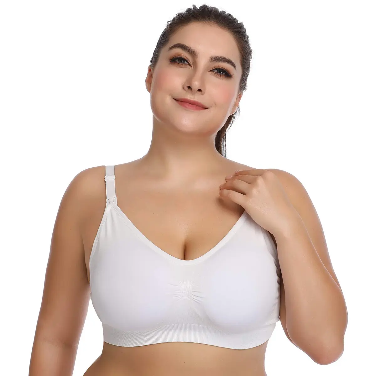 Lataly Womens Sleeping Nursing Bra Wirefree Breastfeeding Maternity Bralette Color Pack of 5 Size XL | Comfortable Support for Postpartum & Night Use - view 5