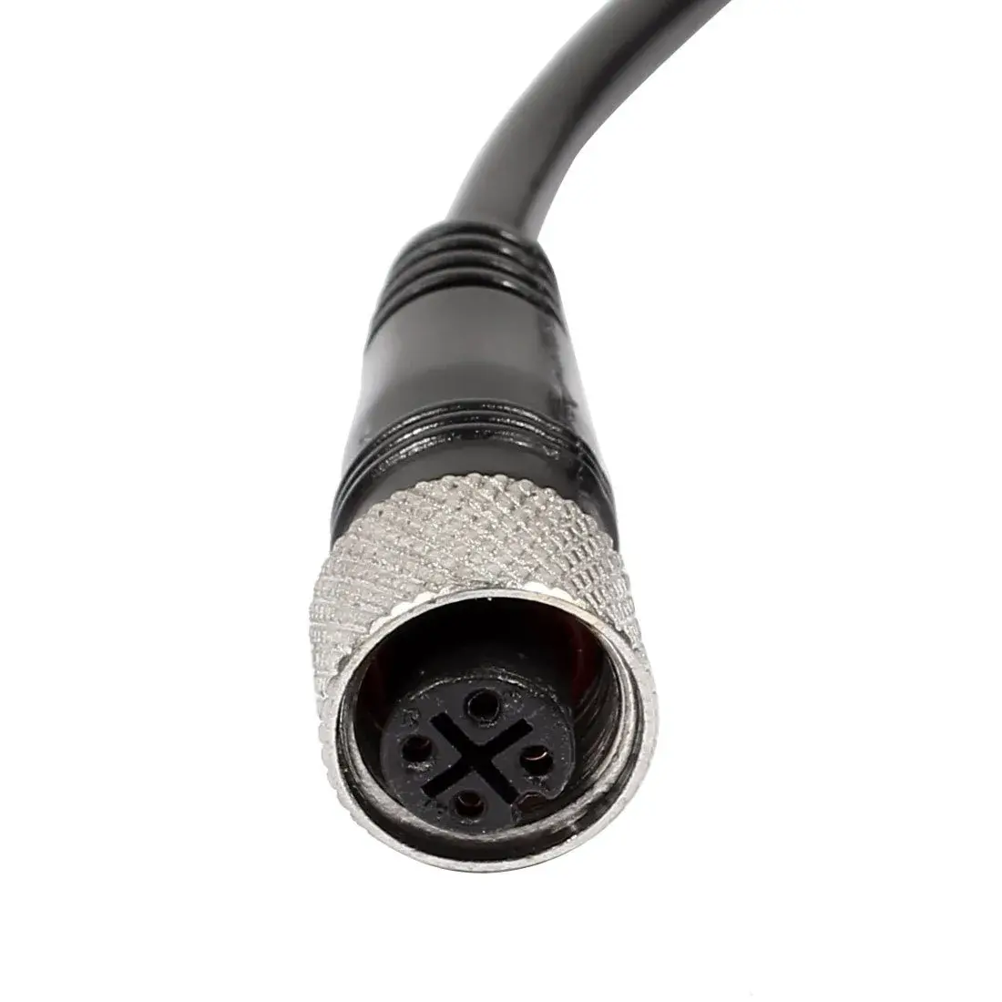 uxcell M12 Female Straight 4 Pin Connector Aviation Socket Electrical Cable 2m (6.56 ft) - view 3