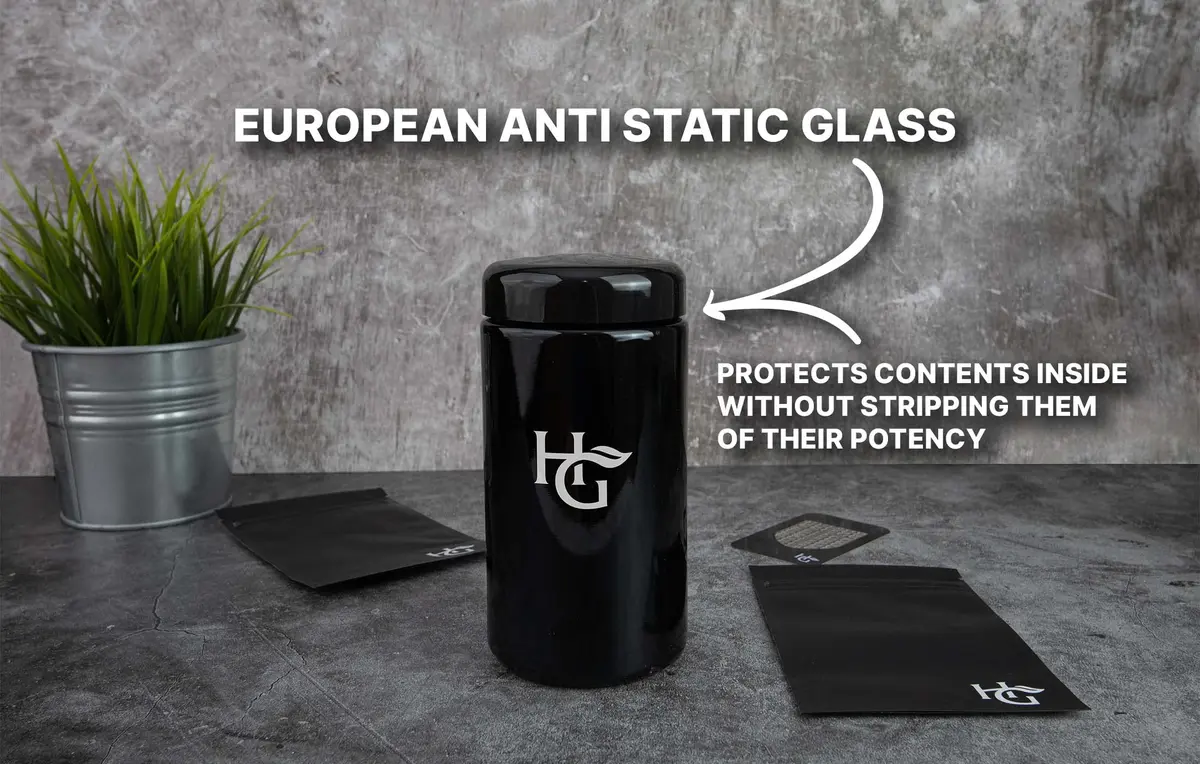 Herb Guard 500ml Airtight Glass Jar Set | UV Protection Keeps Goods Fresh for Months - view 5
