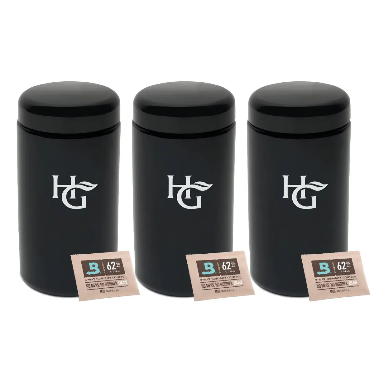 Herb Guard 500ml Airtight Glass Jar Set | UV Protection Keeps Goods Fresh for Months - main product image