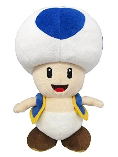 Little Buddy Super Mario All Star Collection 1588 Blue Toad Plush 8" | Durable, Collectible Toy for Kids 3-6 - view 2