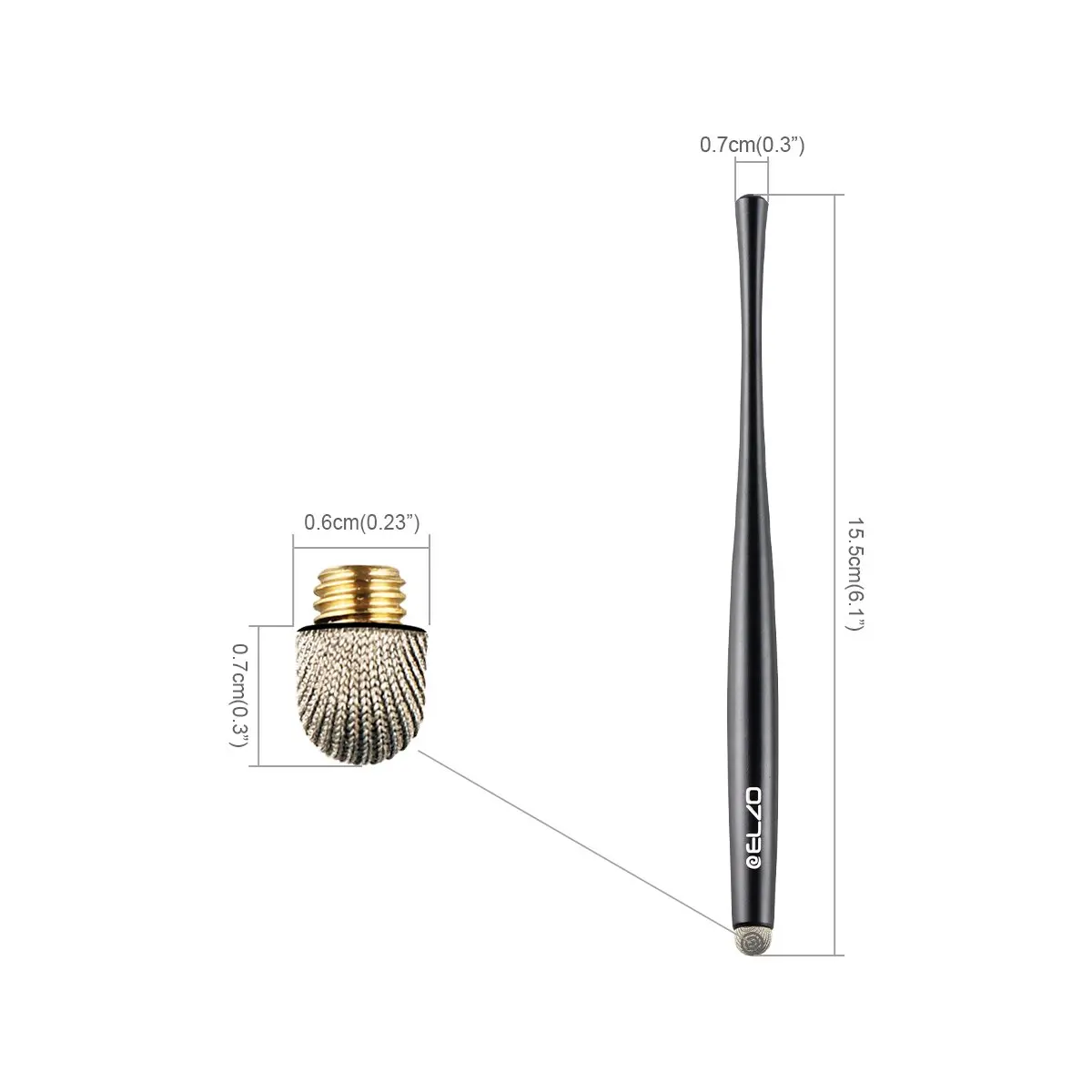 ELZO Capacitive Stylus Pens Premium Metal Slim Combo 4 Pcs Tips for All Touch Screens iPad & Android Tablets DELL/Samsung/HP/Asus/Surface/Samsung/iPhone/LG - view 3