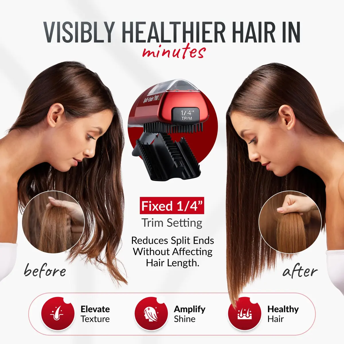 Split-Ender Pro 2 - Cordless Hair Trimmer for Damaged, Dry, Frizzy Hair | Professional Beauty Tool - view 5