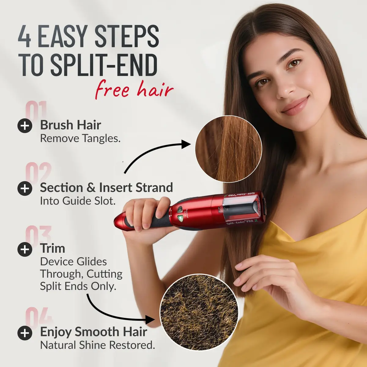 Split-Ender Pro 2 - Cordless Hair Trimmer for Damaged, Dry, Frizzy Hair | Professional Beauty Tool - view 6