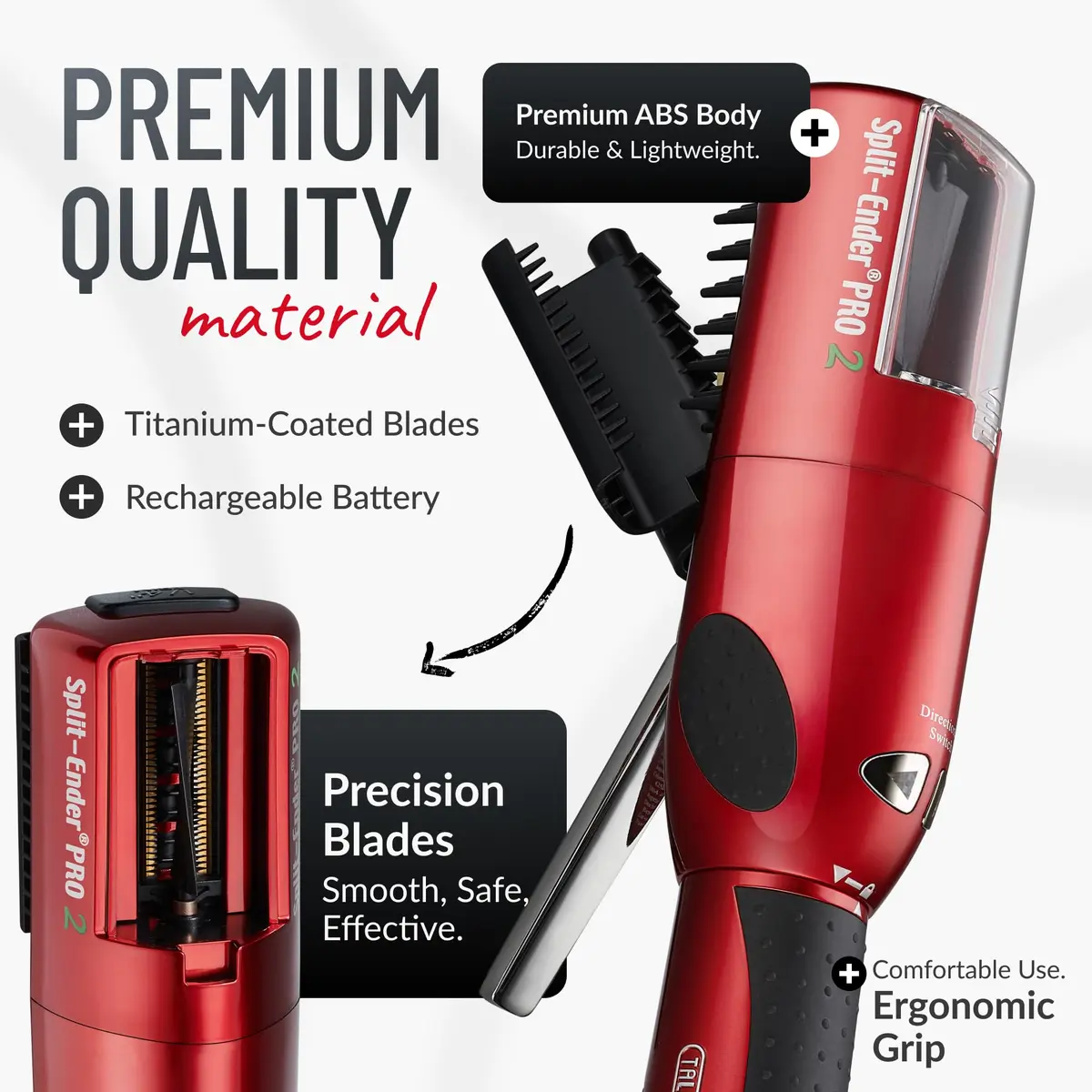 Split-Ender Pro 2 - Cordless Hair Trimmer for Damaged, Dry, Frizzy Hair | Professional Beauty Tool - view 3