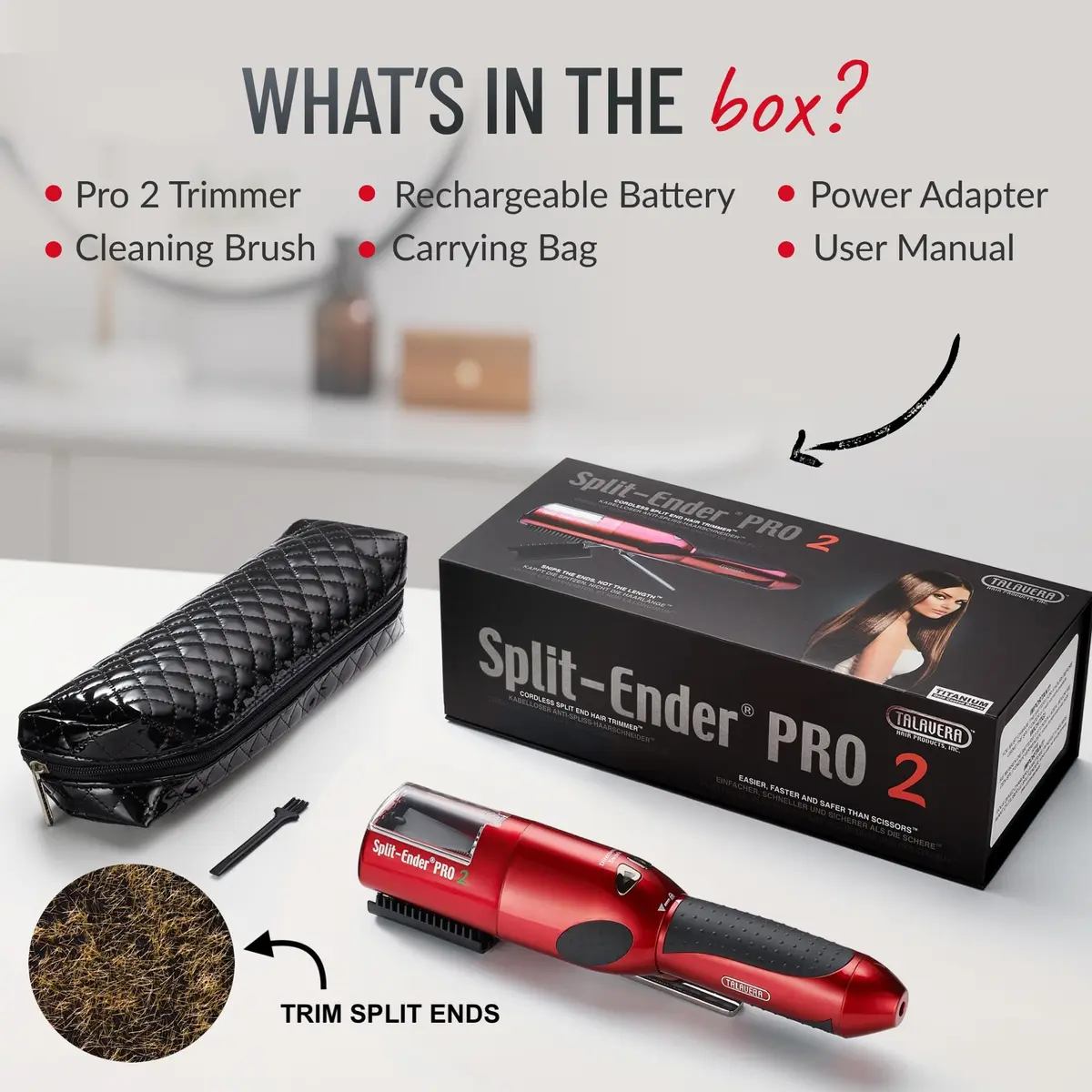 Split-Ender Pro 2 - Cordless Hair Trimmer for Damaged, Dry, Frizzy Hair | Professional Beauty Tool - view 4