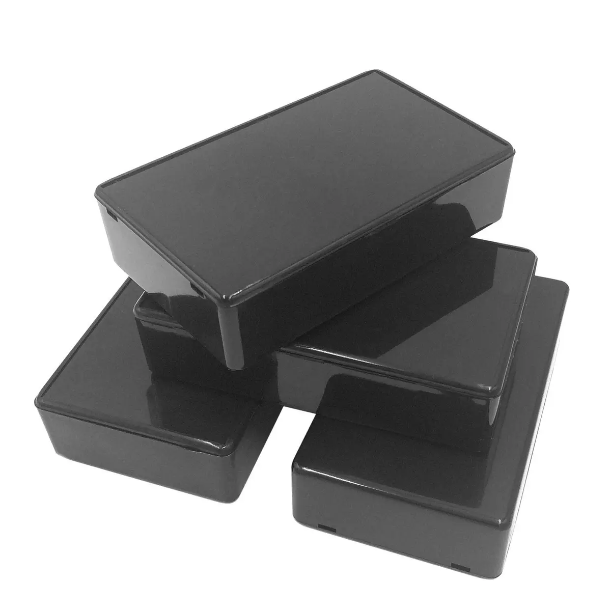 Onwon Black Waterproof Plastic Electrical Junction Box 100x60x25mm (5-Pack) | Durable Project Enclosure - main product image