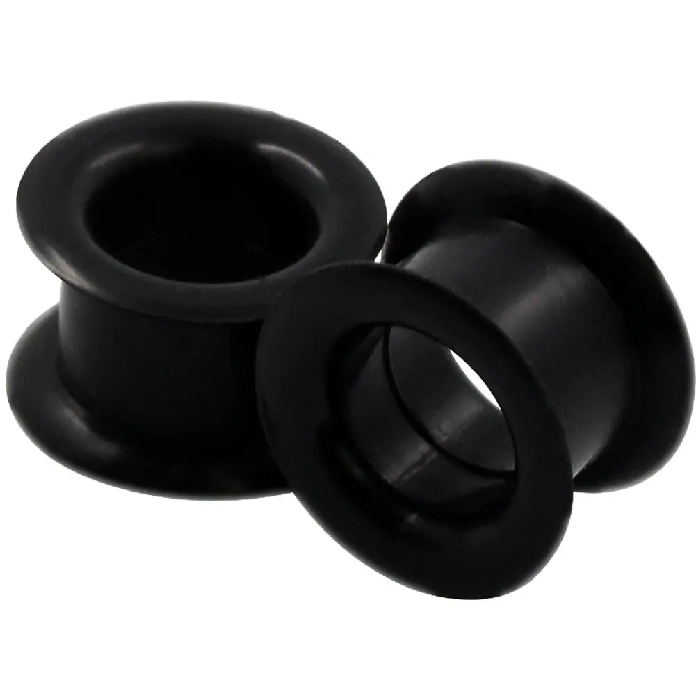 Oyaface Black Silicone Ear Tunnels 16mm | Hypoallergenic, Flexible & Stylish (70-120 chars) - main product image