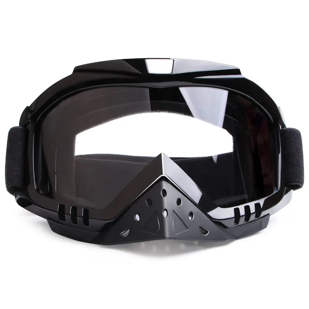 Dmeixs Motorcycle Goggles Motocross ATV Off Road Racing Goggles Clear Lens | Helmet Compatible - main product image
