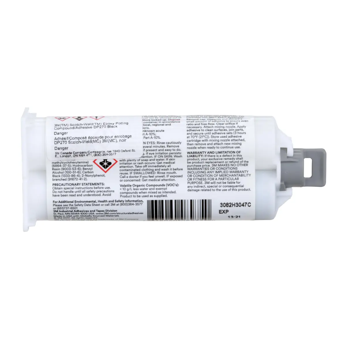 3M Scotch-Weld Epoxy Potting Compound DP270 48.5mL Duo-Pak | Black, Low Viscosity, 70 Min Work Life - view 6