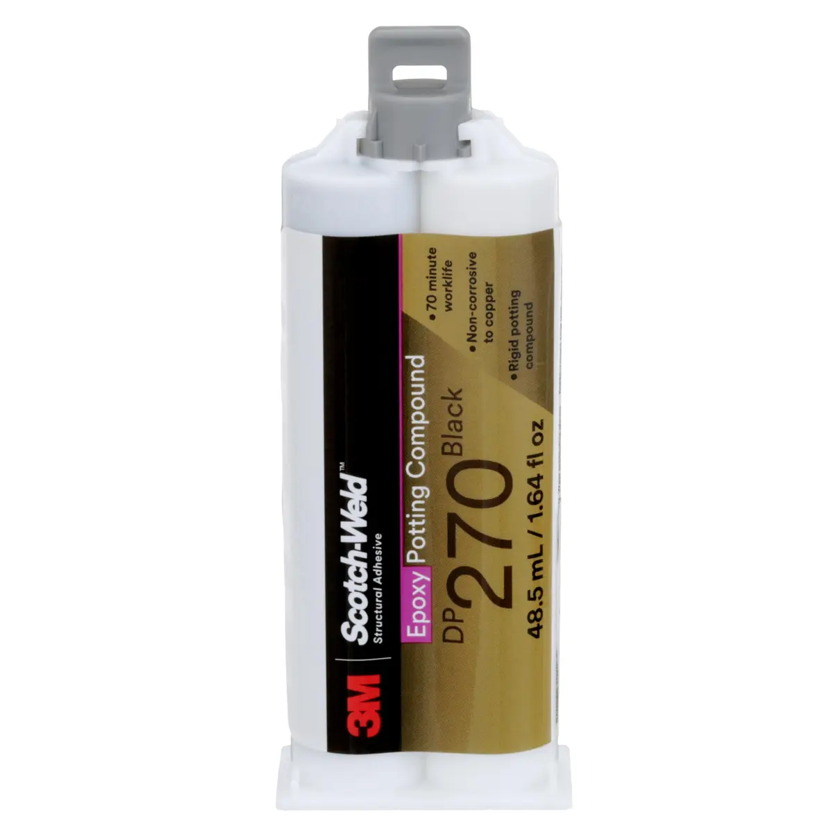 3M Scotch-Weld Epoxy Potting Compound DP270 48.5mL Duo-Pak | Black, Low Viscosity, 70 Min Work Life - main product image