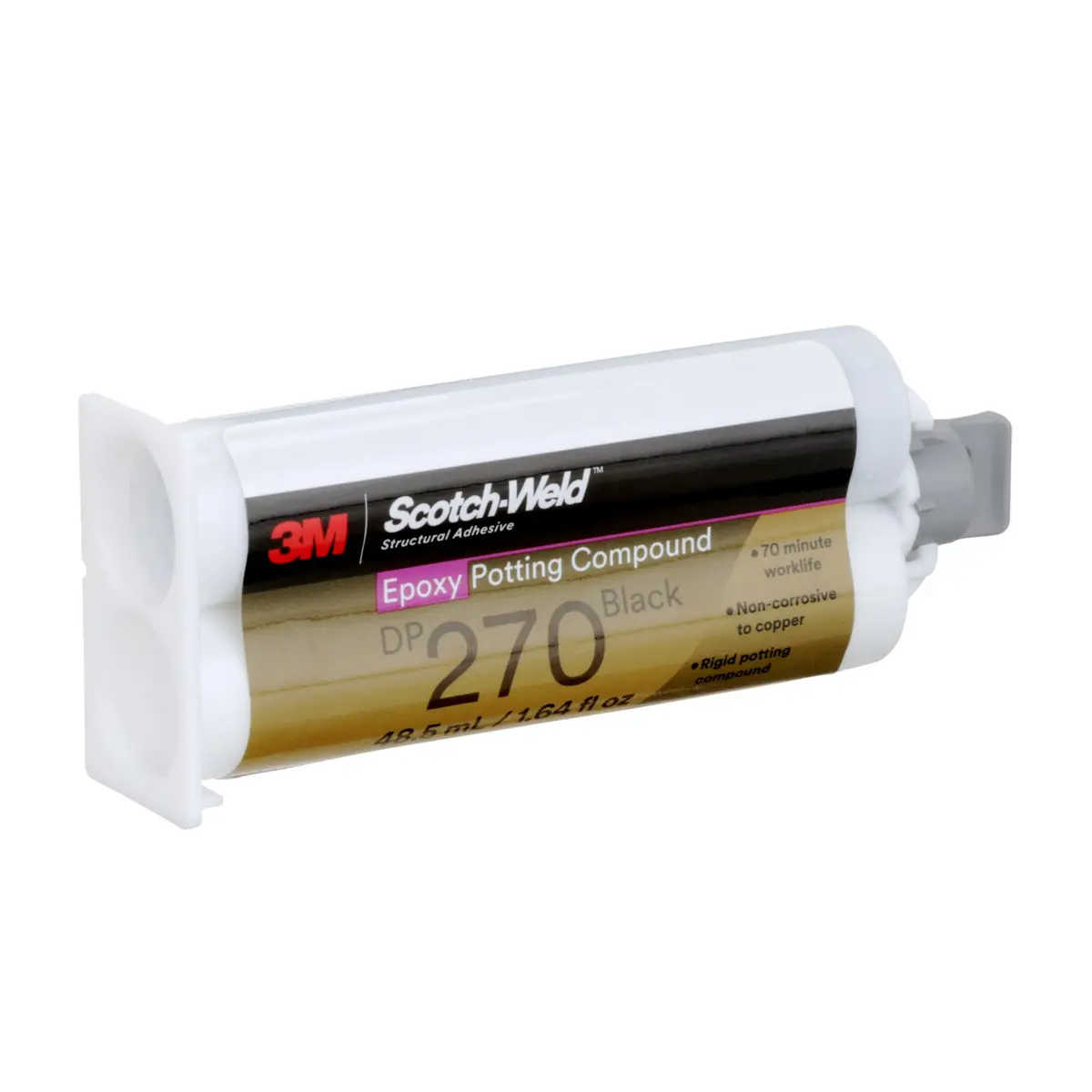 3M Scotch-Weld Epoxy Potting Compound DP270 48.5mL Duo-Pak | Black, Low Viscosity, 70 Min Work Life - view 2