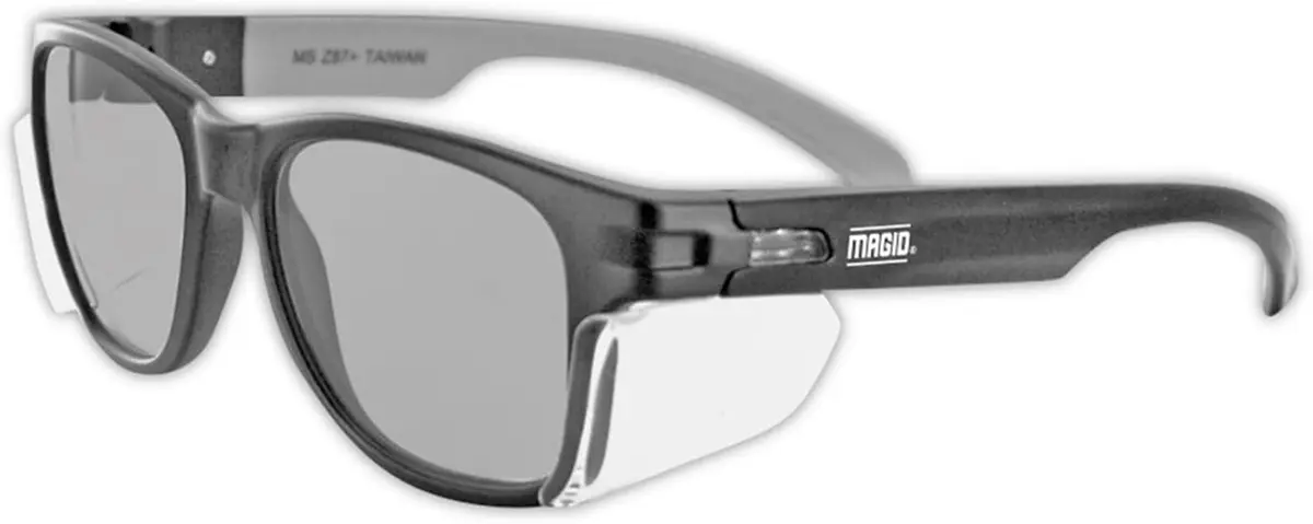MAGID Y50 Safety Glasses with Side Shields, Gray Lens, 1 Pair | ANSI Z87.1+ Certified Impact Protection - main product image
