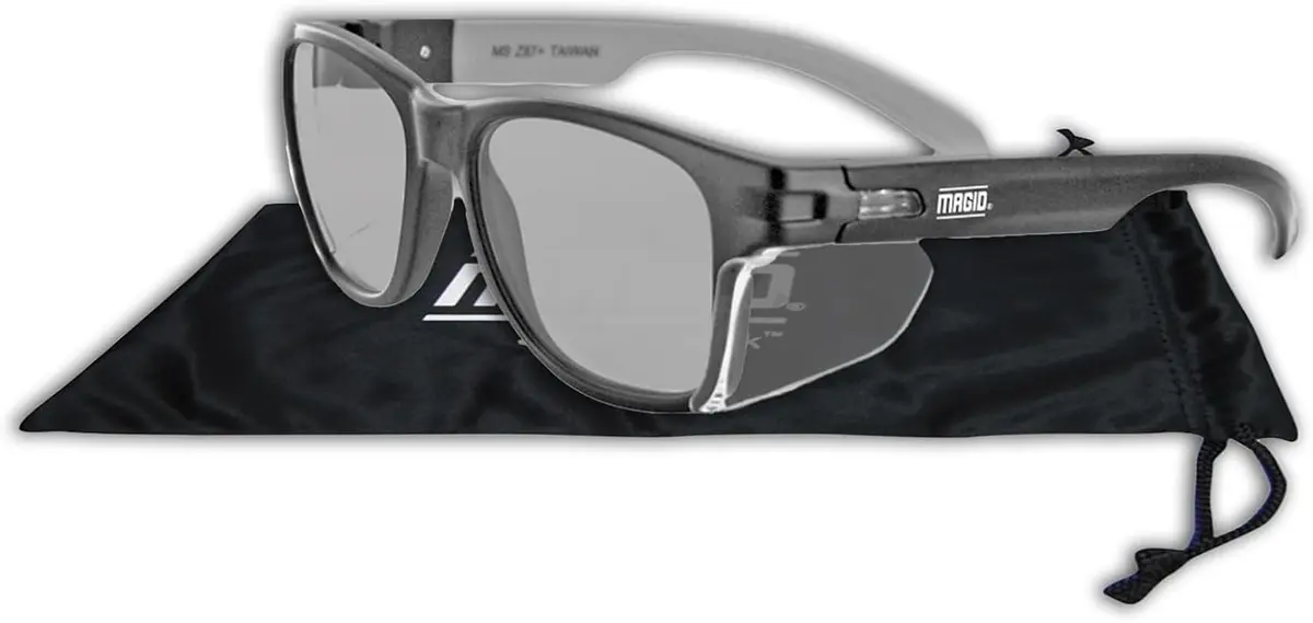 MAGID Y50 Safety Glasses with Side Shields, Gray Lens, 1 Pair | ANSI Z87.1+ Certified Impact Protection - view 3
