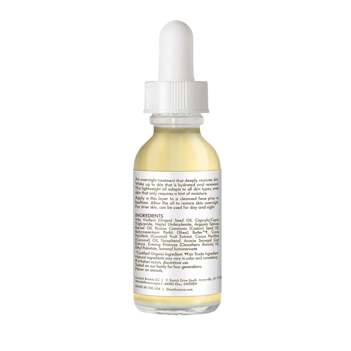 SheaMoisture 100% Virgin Coconut Oil Overnight Face Oil 30ml (1 Fl Oz) | Hydrates & Renews Skin - view 4