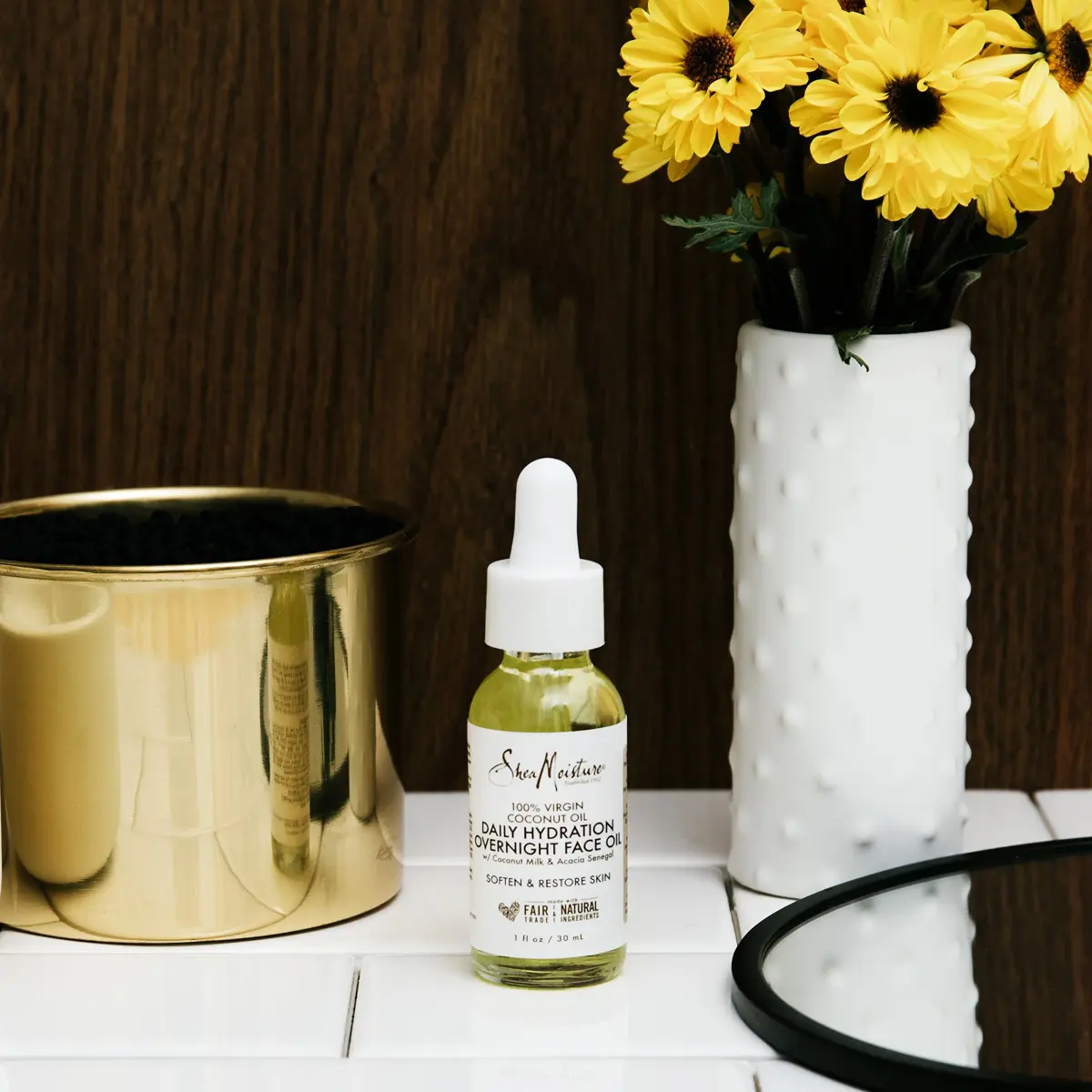 SheaMoisture 100% Virgin Coconut Oil Overnight Face Oil 30ml (1 Fl Oz) | Hydrates & Renews Skin - view 2