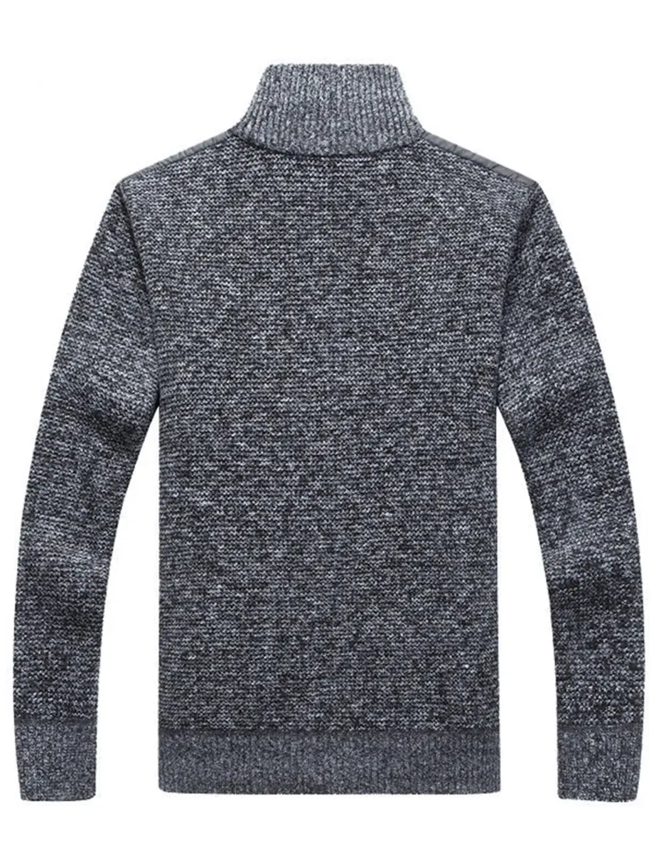 Yeokou Slim Fit Zip Up Casual Knitted Cardigan Sweater with Pockets (Small, Dark Grey) | Soft Cashmere Blend, Full-Zip, Regular Fit - view 7